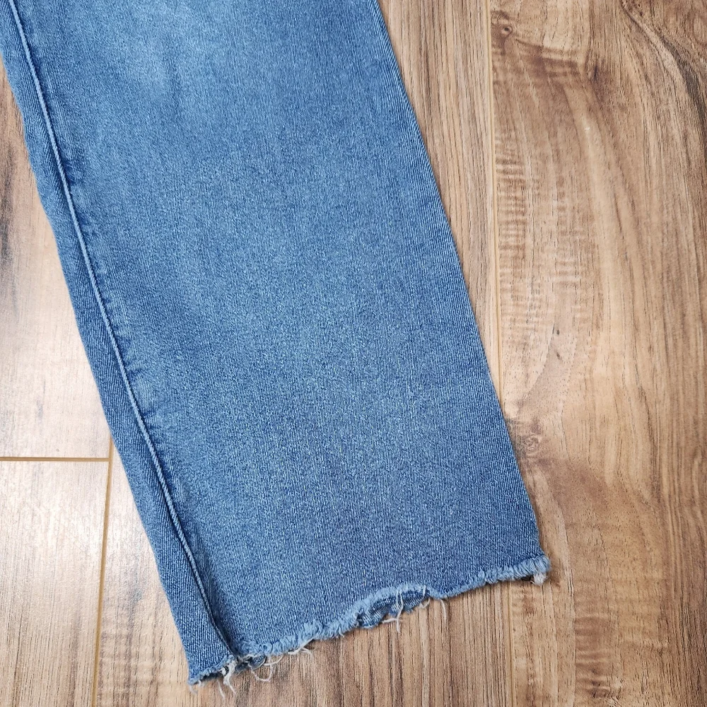 Good American Distressed Raw Hem Jeans 10